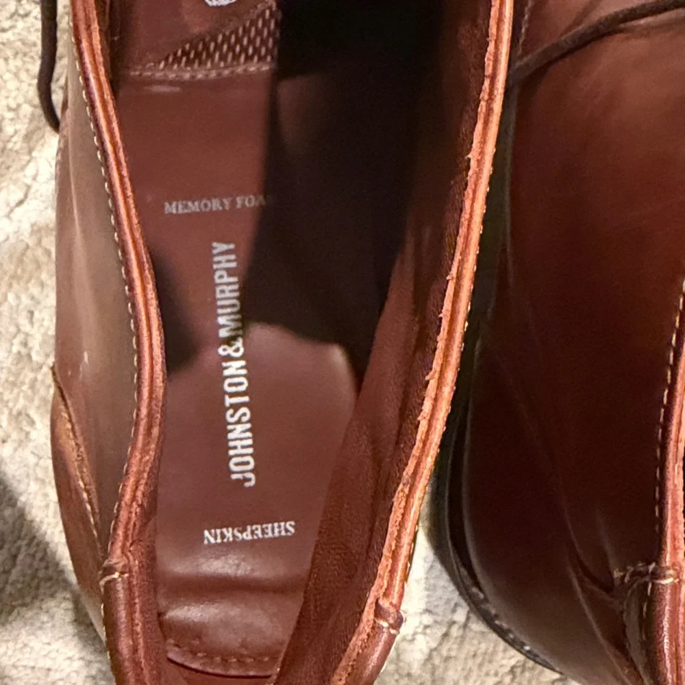 Johnston & Murphy Sheepskin Men's Copeland Chukka Leather Boots Sz 11 M Brown